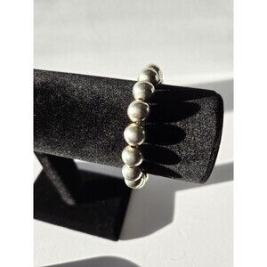 Silver Tone Beaded Bracelet unbranded